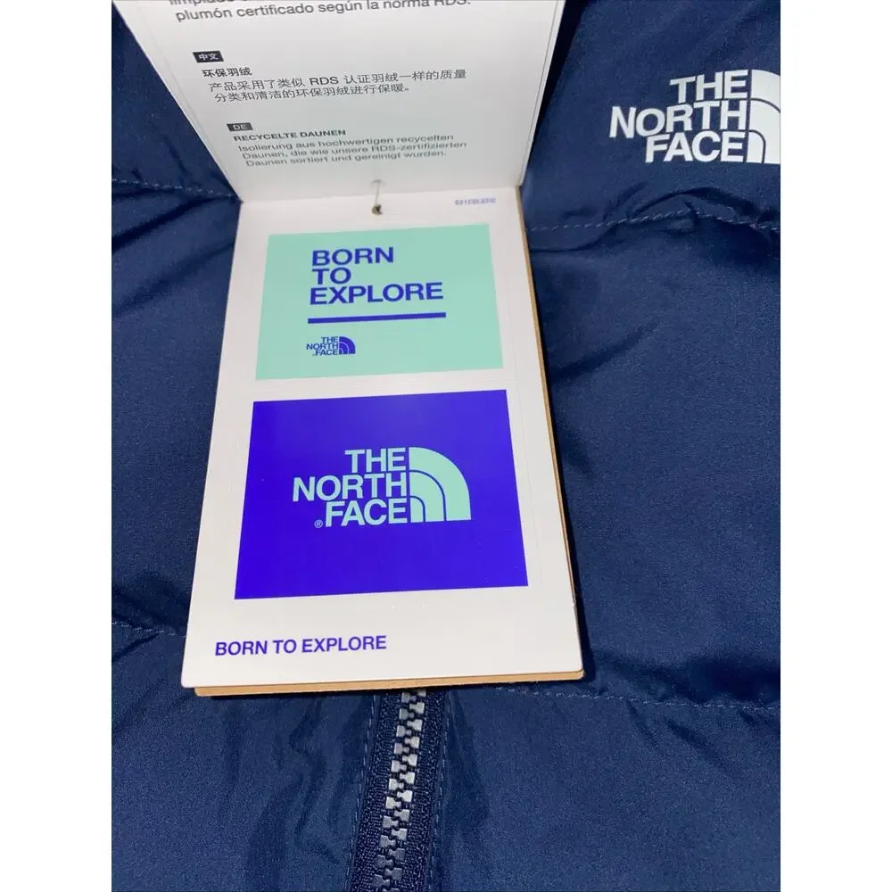 The North Face Baby North Down Fleece Summit Navy Puffer Jacket 3-6M NWT
